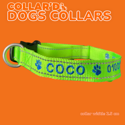 Reflective Dog Collars - 2.5 cm width