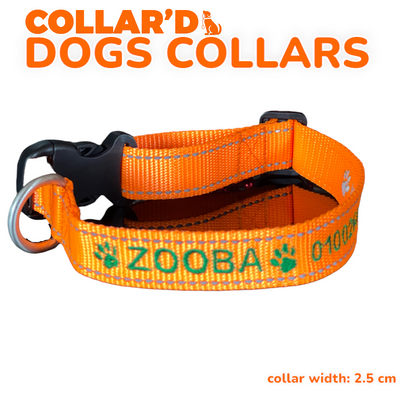 Reflective Dog Collars - 2.5 cm width